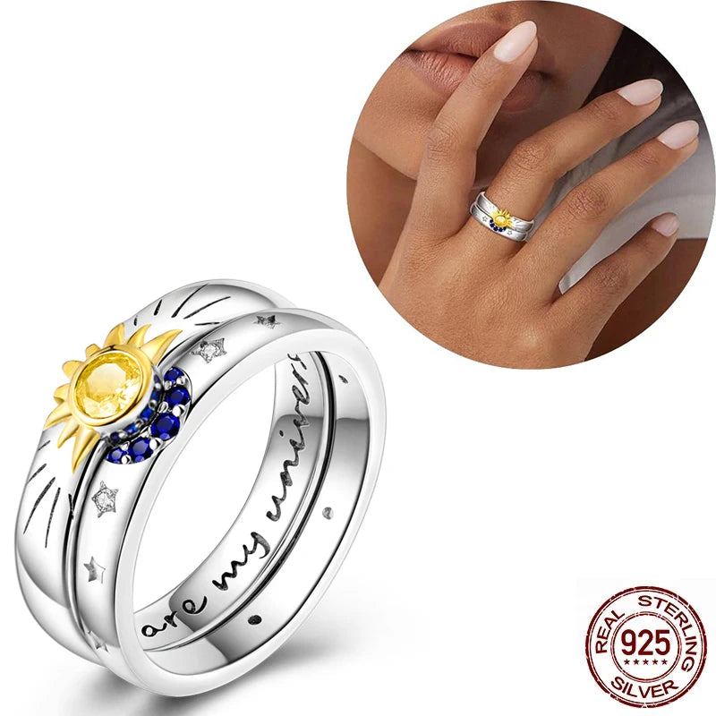 925 Silver Classic Rings Zircon Heart Flower Ring
