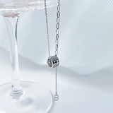 925 Silver Small Waist Letter Tassel Necklace Clavicle Chain