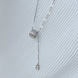 925 Silver Small Waist Letter Tassel Necklace Clavicle Chain