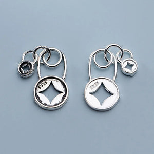 925 Silver Lucky Lock Charms Bracelet Necklace DIY Jewelry Making Gift
