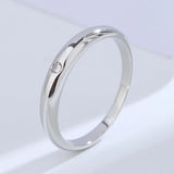 925 Silver Zircon Wedding Ring for Women