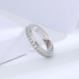 925 Silver Wedding Ring with Zircon Circle for Women