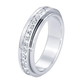 925 Silver Wedding Ring with Zircon Circle for Women