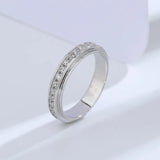 925 Silver Wedding Ring with Zircon Circle for Women