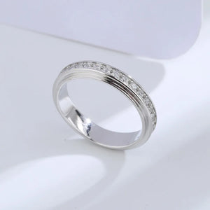 925 Silver Wedding Ring with Zircon Circle for Women