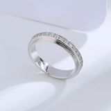 925 Silver Wedding Ring with Zircon Circle for Women