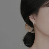 925 Sterling Silver Zircon Plum Earrings for Women Hoop Wedding Jewelry
