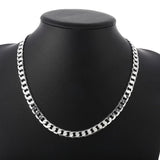 925 Sterling Silver 8mm Chain Necklace Wedding Jewelry