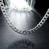 925 Sterling Silver 8mm Chain Necklace Wedding Jewelry