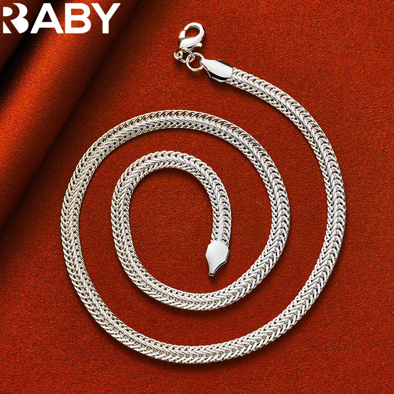 925 Silver 6mm Snake Chain Necklace 20 Inch