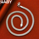 925 Silver 6mm Snake Chain Necklace 20 Inch