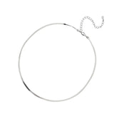 925 Silver Clavicle Chain Necklace Snake Bone Choker Boho Jewelry Gift