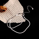 925 Silver Snake Bone Chain Necklace Charm Choker Women Jewelry Gift