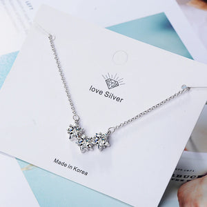 Sparkling Star Pendant Necklace with Zirconia
