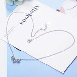 Sparkling Star Pendant Necklace with Zirconia