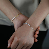 925 Sterling Silver CZ Tennis Chain Bracelet