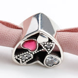 925 Silver Clear CZ Arrow Struck by Love Charm Bracelet Jewelry