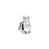 925 Silver Snowflake Angel of Love Charm DIY Beads Pendant Bracelet Jewelry