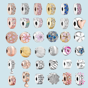 925 Sterling Silver Clip Charm Pendants for Bracelet Making