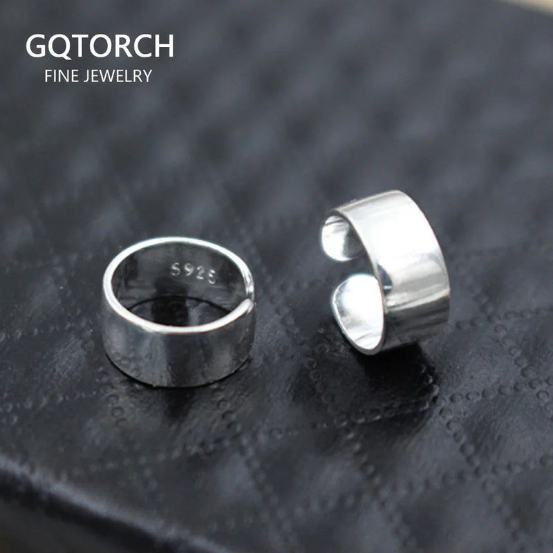 925 Silver Clip Earrings Ear Cuff Hip Pop Punk Rock Jewelry