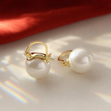 925 Silver Clip Earrings Crystal Red Stone Vintage Wedding Earrings