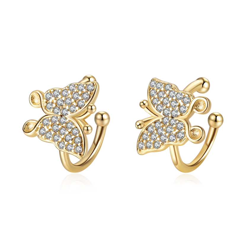 925 Silver CZ Ear Cuffs Earrings for Women