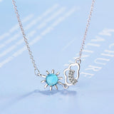 925 Silver Cloud Star Pendant Necklace Wedding Jewelry