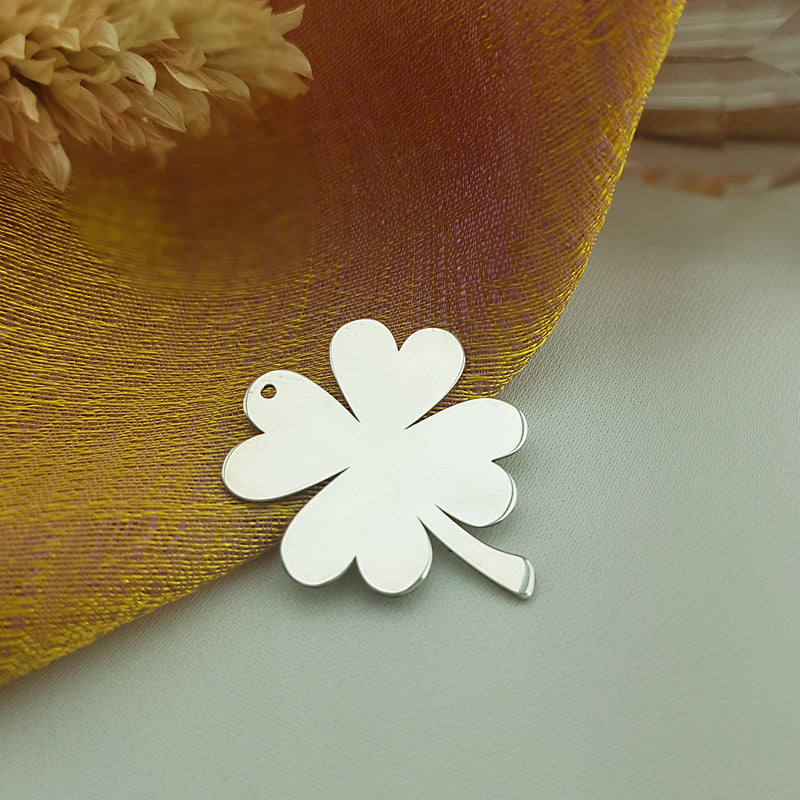 925 Sterling Silver Clover Flower Charms, Clover Pendant