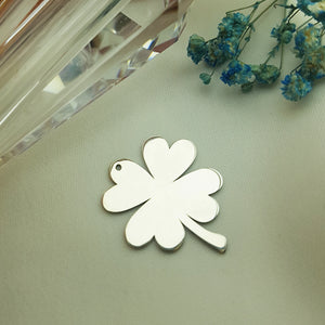 925 Sterling Silver Clover Flower Charms, Clover Pendant