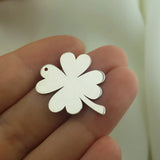 925 Sterling Silver Clover Flower Charms, Clover Pendant