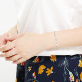 925 Silver Clover Strand Bracelet Four Leaf For Women Lucky Birthday Gift