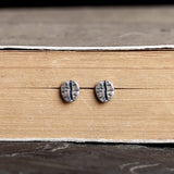 925 Silver Coffee Beans Stud Earrings Vintage Wedding Silver Jewelry