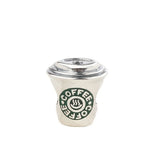 925 Silver Coffee Cup Charm Bead for European Jewelry Making