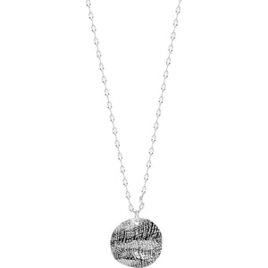 925 Silver Coin Round Card Necklace Vintage Gothic Hot Chain Jewelry