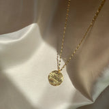 925 Silver Coin Round Card Necklace Vintage Gothic Hot Chain Jewelry