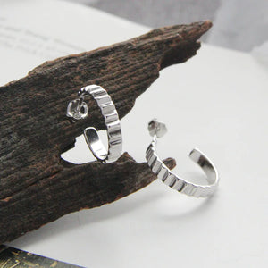 925 Silver Red Personality Earrings Female Earrings
