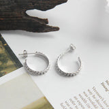 925 Silver Red Personality Earrings Female Earrings