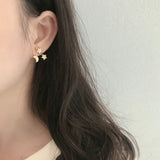 925 Silver Red Star Moon Drop Earrings, Mesh Style
