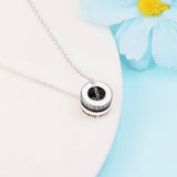 925 Silver Logo Pave Beads Pendant Necklace for Women Jewelry