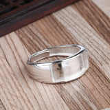 925 Silver Ring Blank for 7*16mm Cabochons Jewelry Making