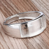 925 Silver Ring Blank for 7*16mm Cabochons Jewelry Making