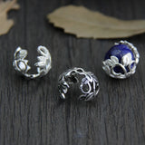 925 Silver Flower Beads Cap Spacer DIY Jewelry Making Findings