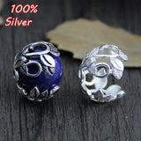 925 Silver Flower Beads Cap Spacer DIY Jewelry Making Findings