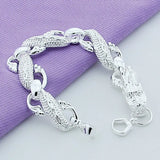 925 Sterling Silver Dragon Chain Bracelet Men's Jewelry Pulseira