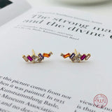 925 Sterling Silver Crystal Stud Earrings for Women