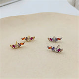 925 Sterling Silver Crystal Stud Earrings for Women