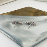 925 Sterling Silver Crystal Stud Earrings for Women