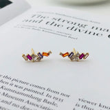 925 Sterling Silver Crystal Stud Earrings for Women