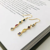 925 Silver Crystal Tassel Earrings Women Wedding Jewelry