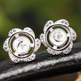 925 Silver Ear Stud Earrings Blank 6-8MM Round Base Women